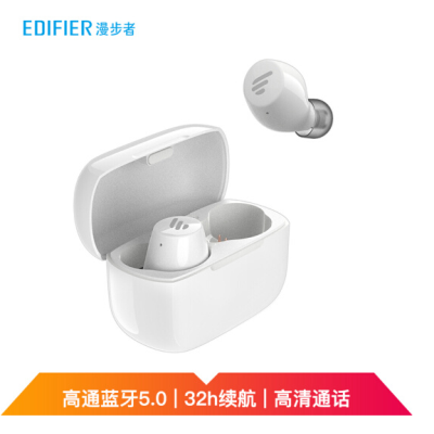 無(wú)線(xiàn)藍(lán)牙耳機(jī) 漫步者（EDIFIER） TWS1 真迷你隱形運(yùn)動(dòng)手機(jī)耳機(jī) 通用蘋(píng)果華為小米手機(jī) 白色